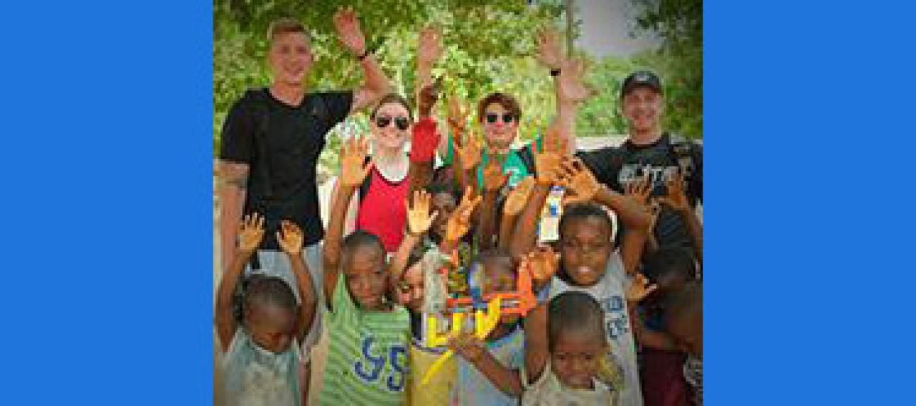 Creighton students on a service trip in West Africa