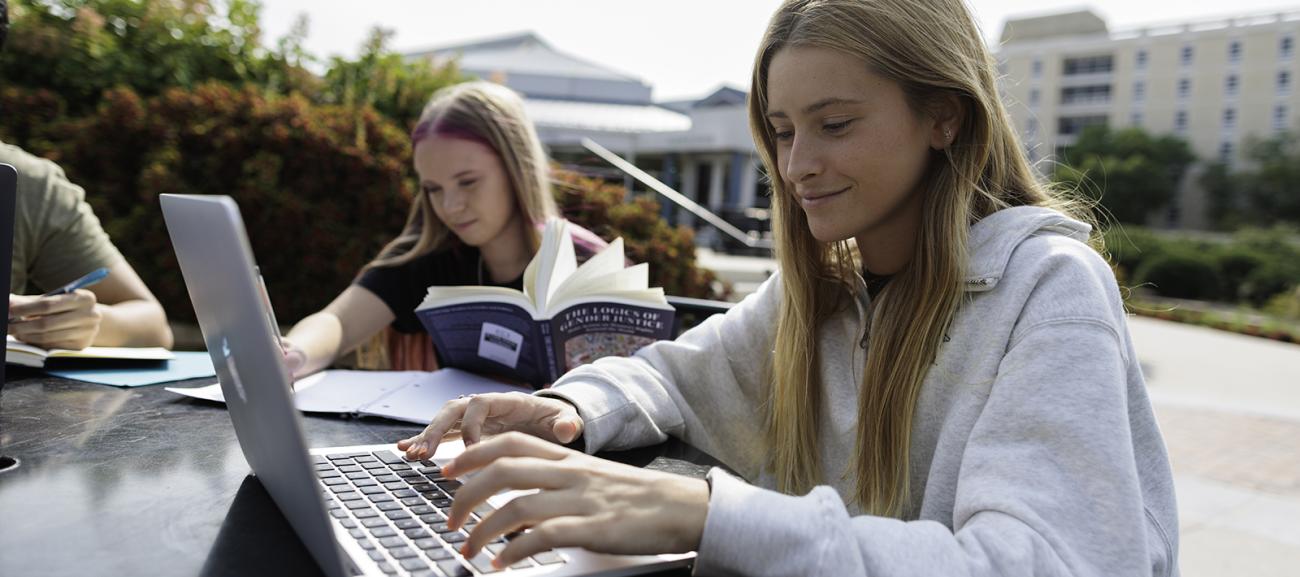 Creighton students study on campus