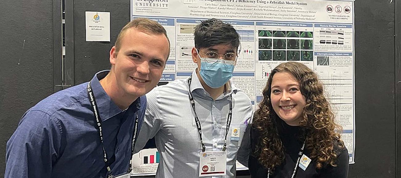 Student researchers at Neuroscience Convention 2022