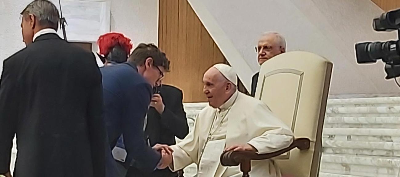 Pope Francis and Max Engel
