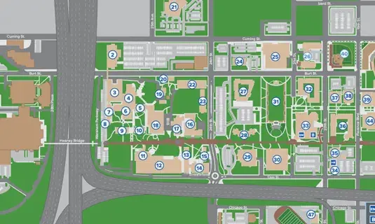 Campus map legend