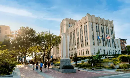 Creighton Hall on Creighton's campus. 