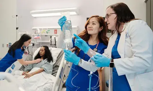 Nursing students in clinicals