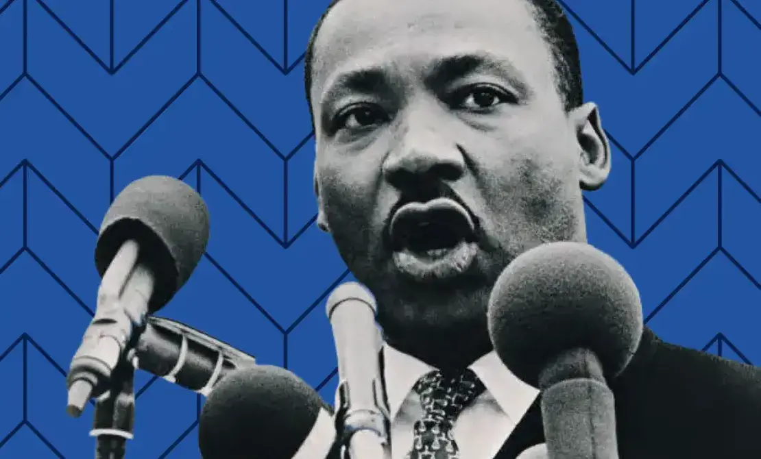 Dr. King image on program