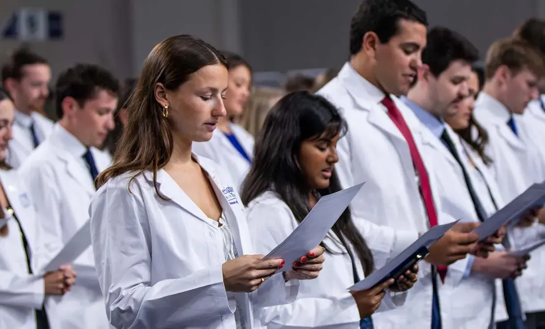 Creighton medical students at White Coat ceremony in Omaha.