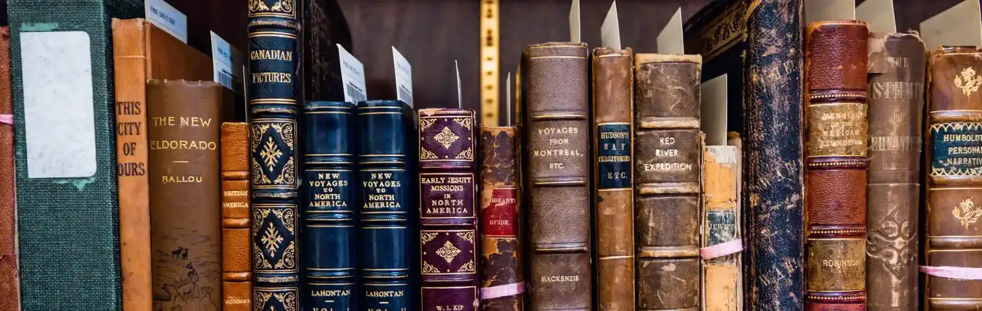 Old books on a shelf