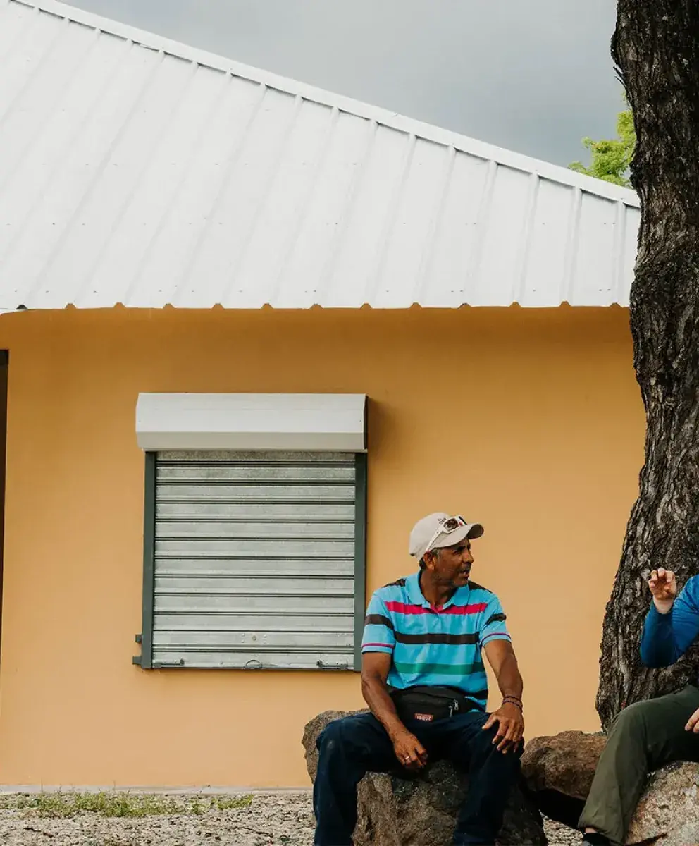 Creighton student working in foreign housing environment.