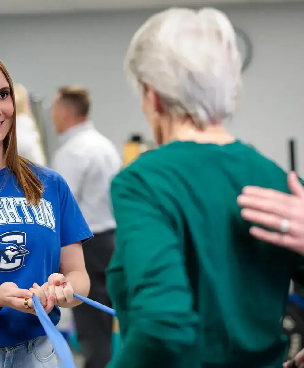 Students participating in Physical Therapy shadowing