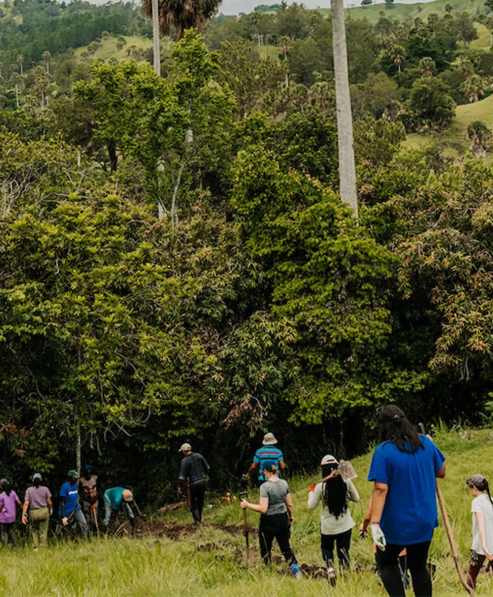 Creighton Students walking in the Dominican Republic