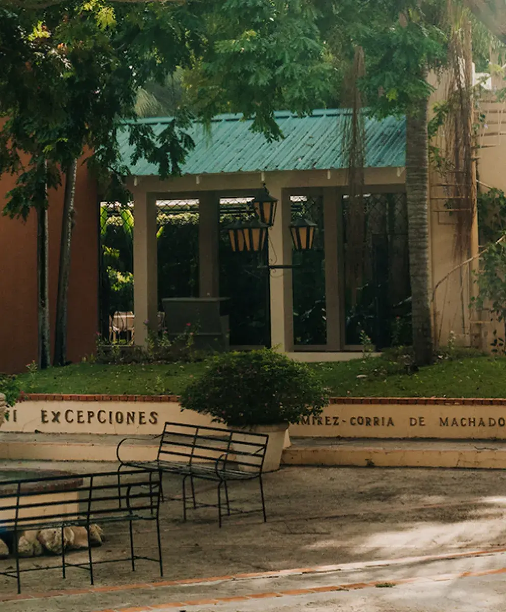 Dominican Republic campus courtyard