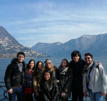 Group of study abroad students