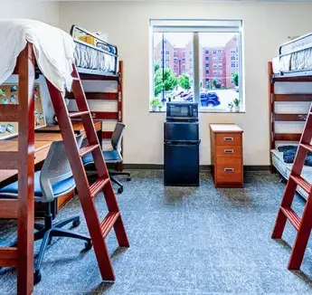 Graves Hall bedroom with bunk beds