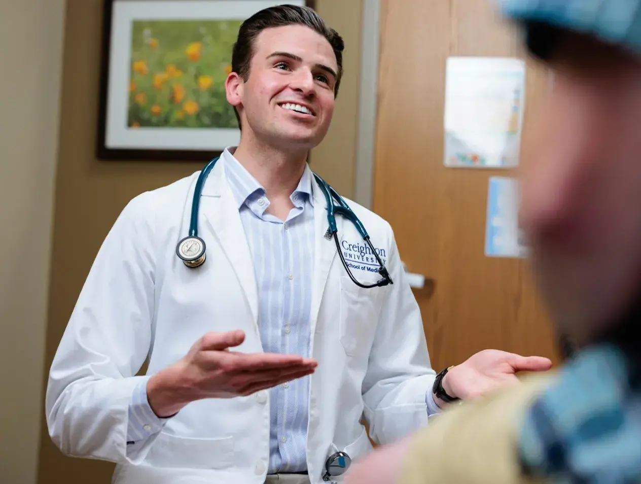 Student in clinical setting