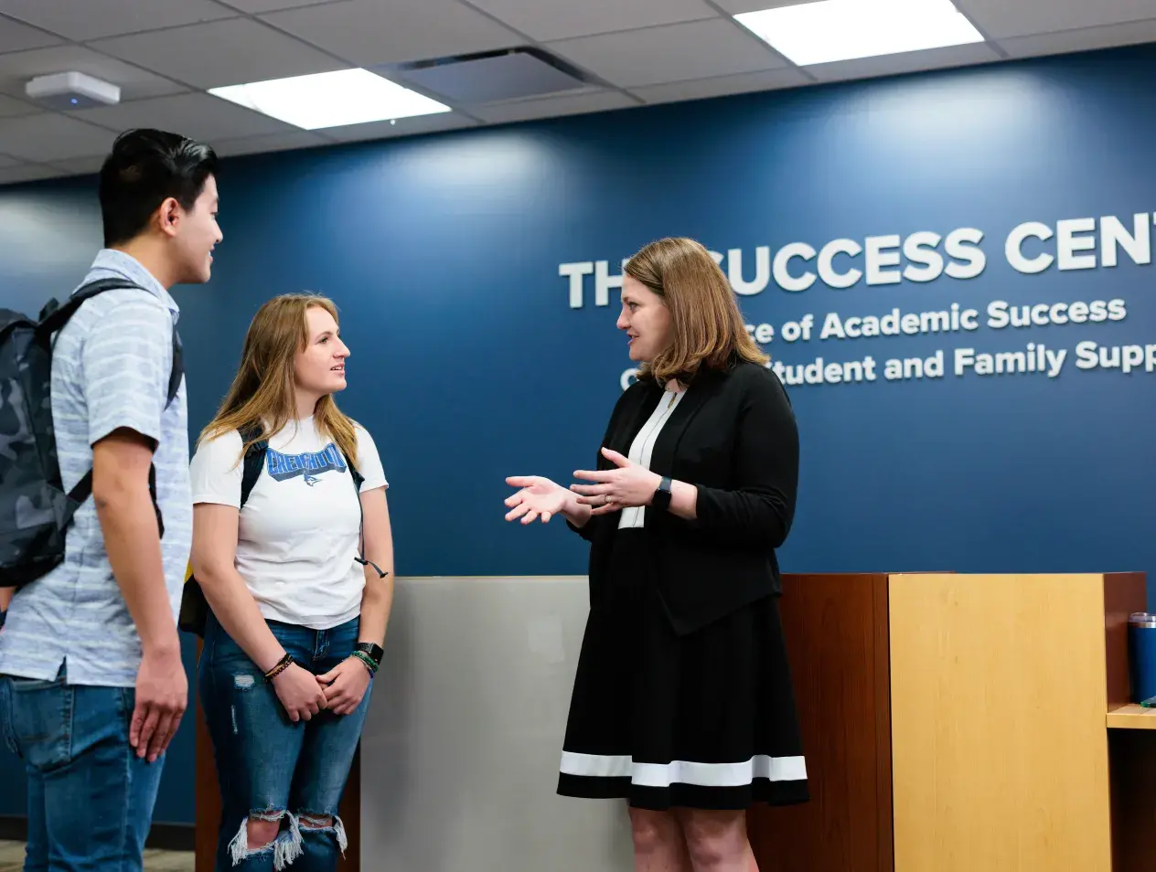 Success Coach helping student