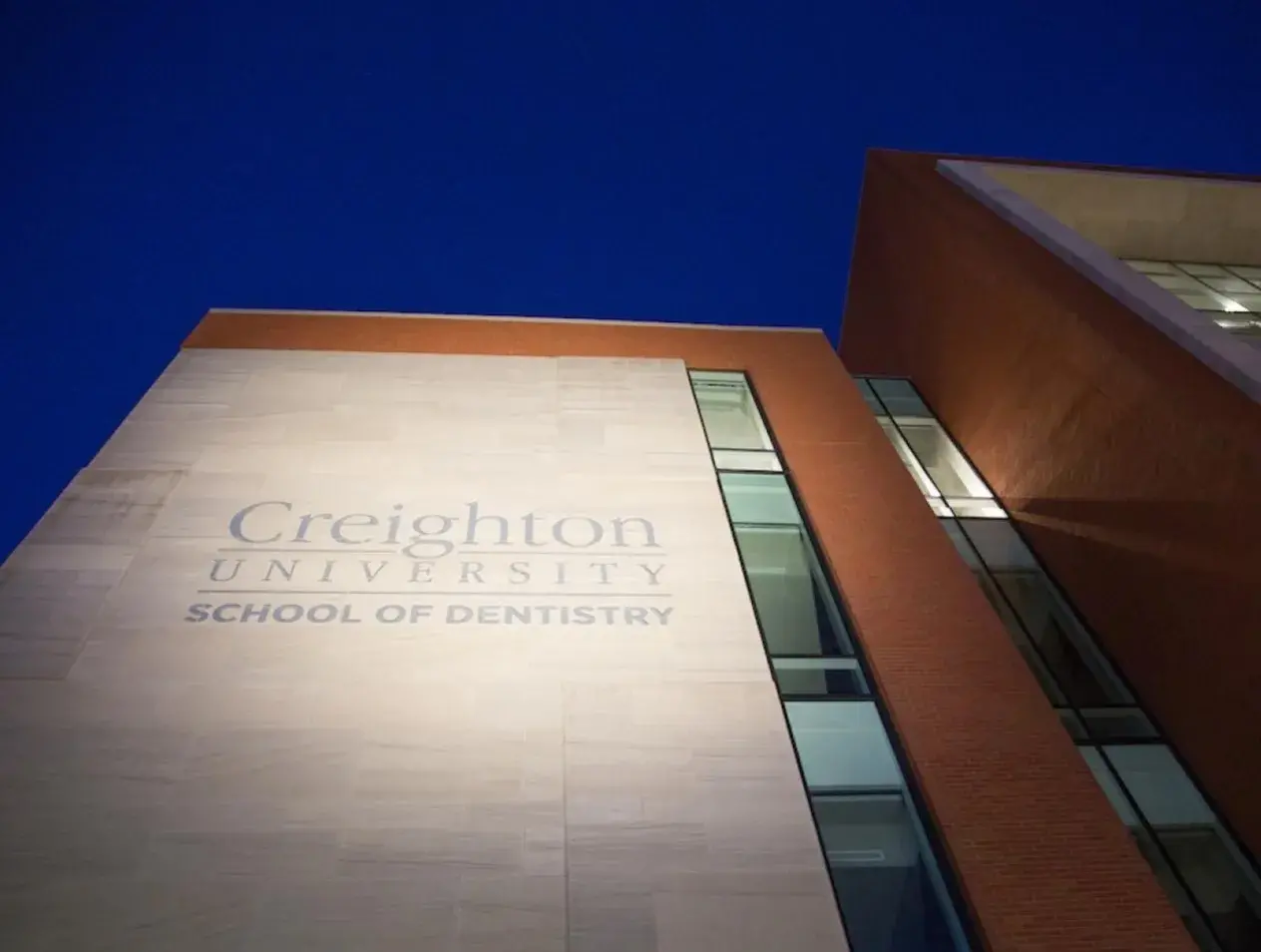 Creighton Dentistry building exterior wall