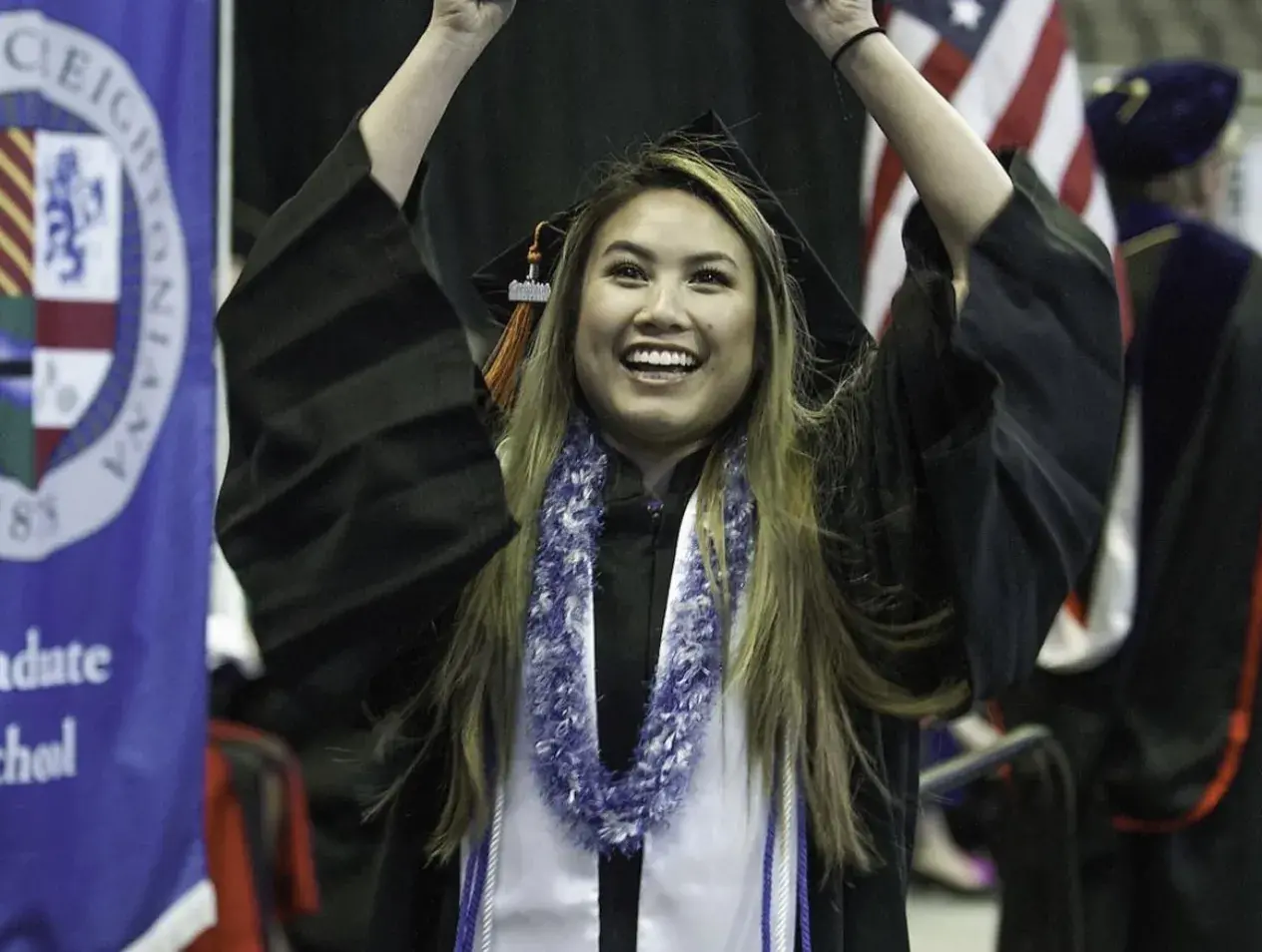 TRiO student graduating at commencement