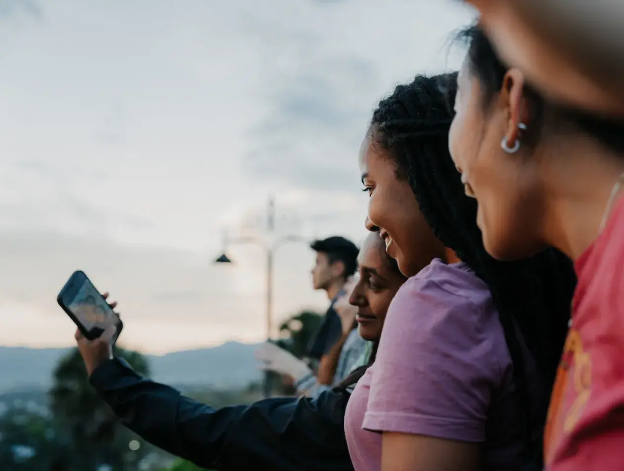 students taking a selfie