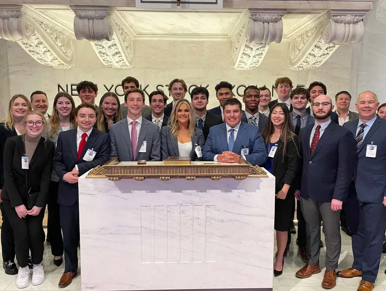 Students gathered during travel course