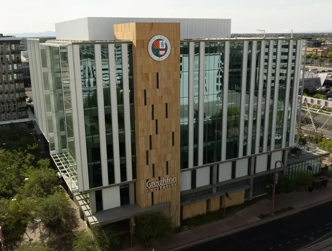 Wide shot of Phoenix building