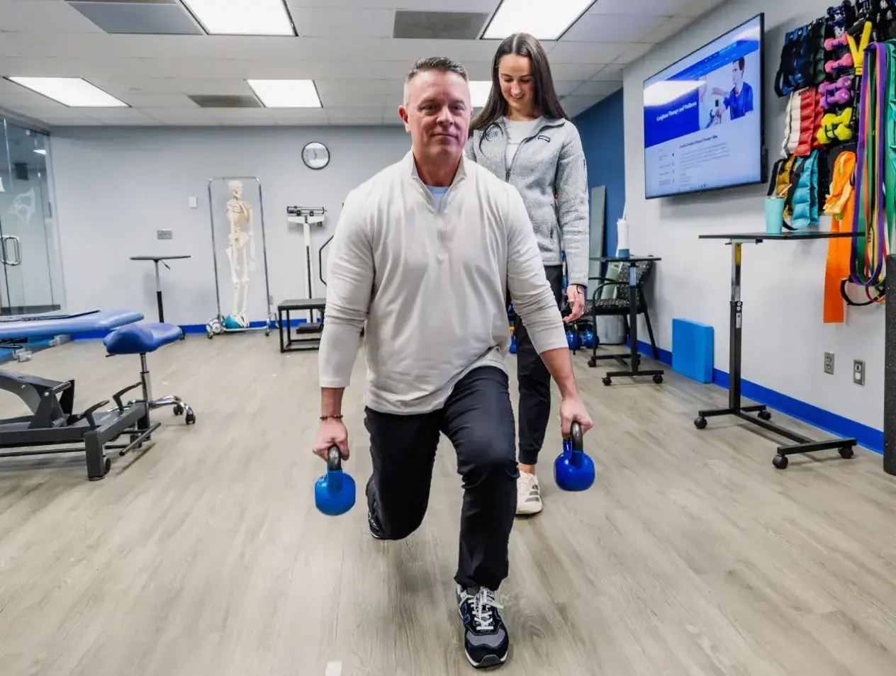 Man participating in physical therapy session