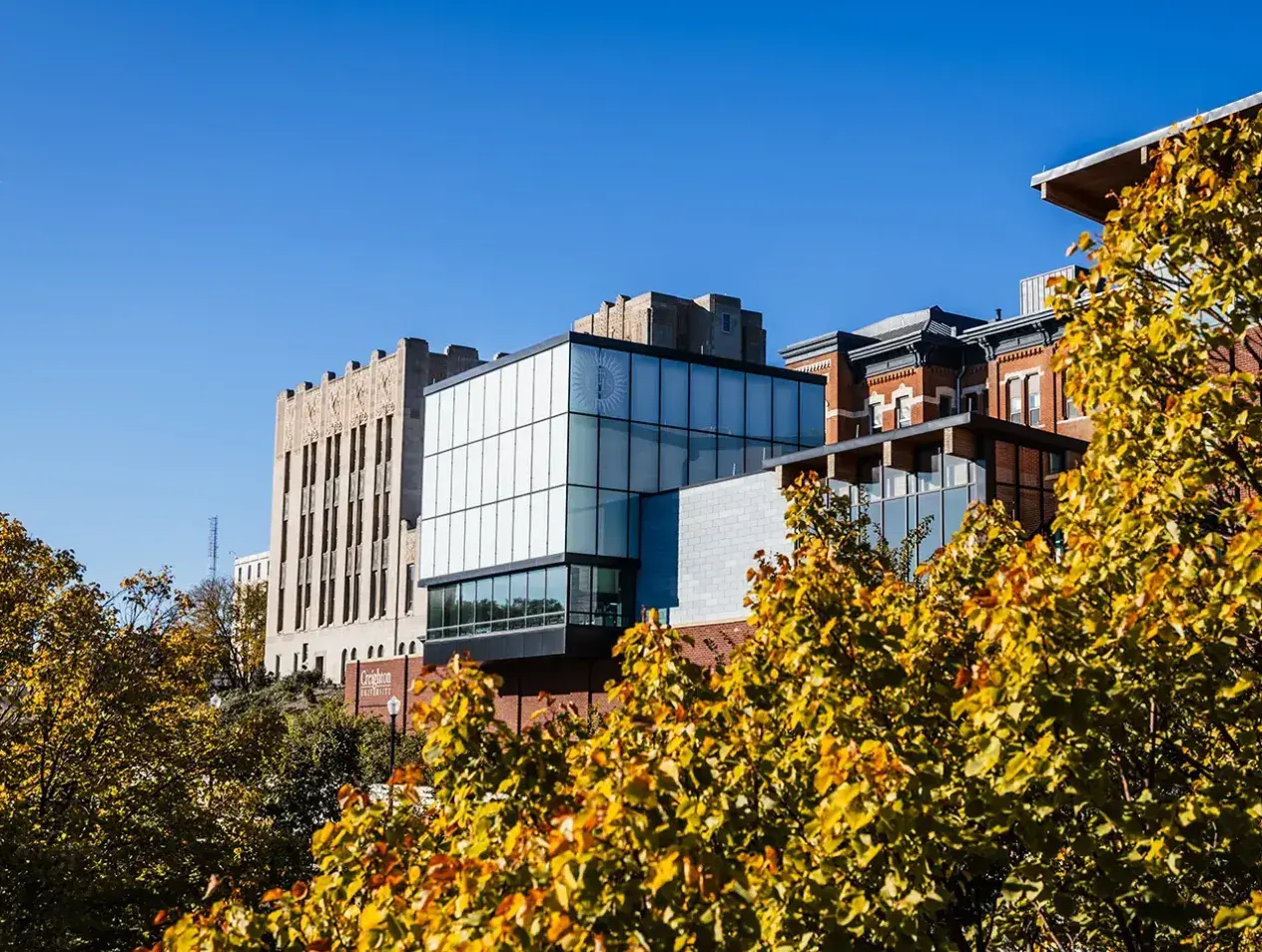 Wide shot of Creighton campus.
