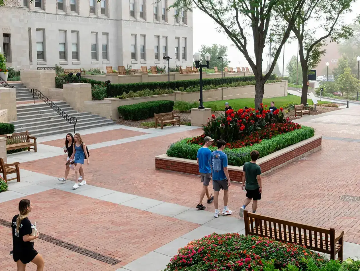Creighton mall in front of Creighton Hall.