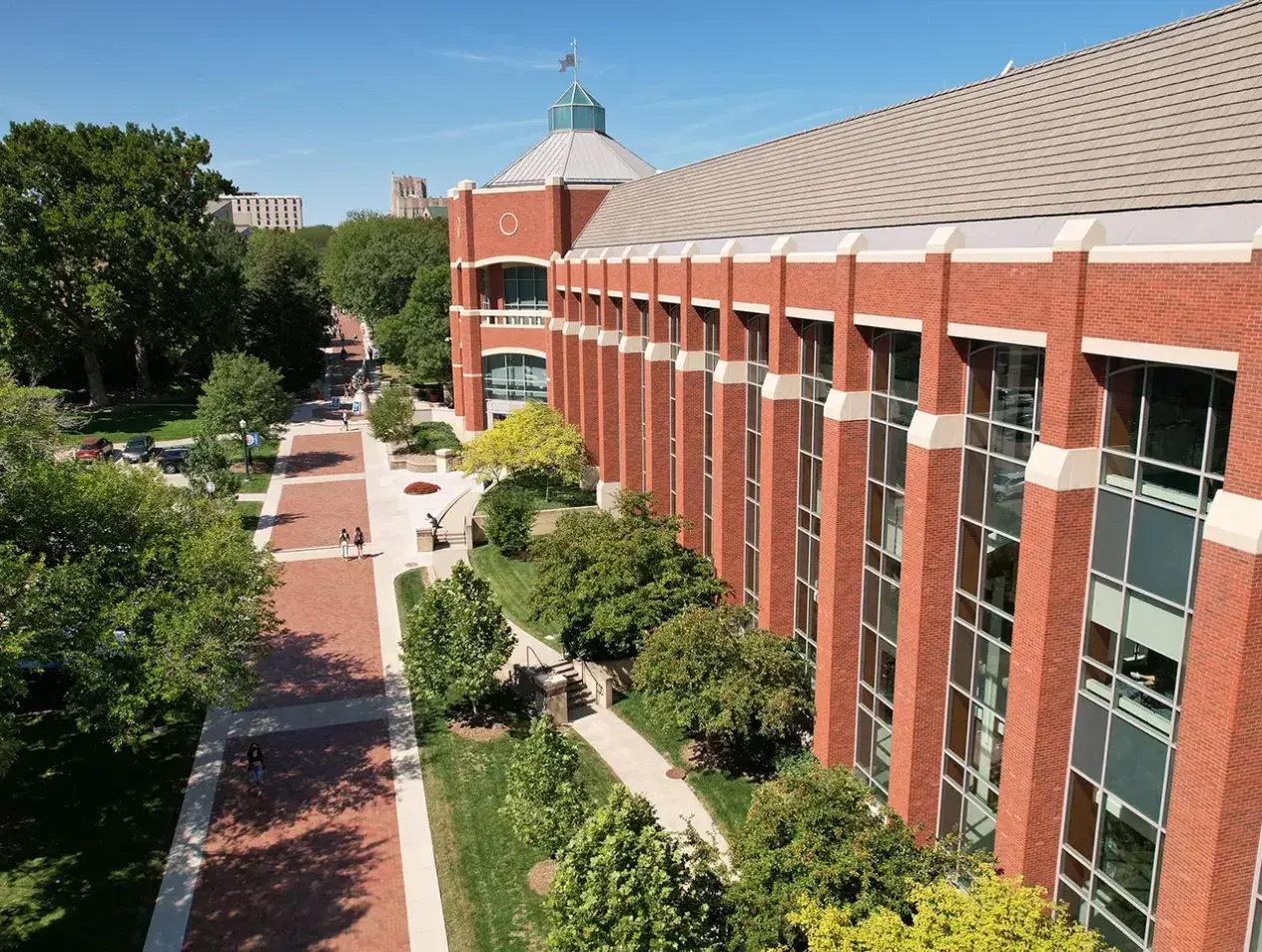 Drone shot of Omaha campus