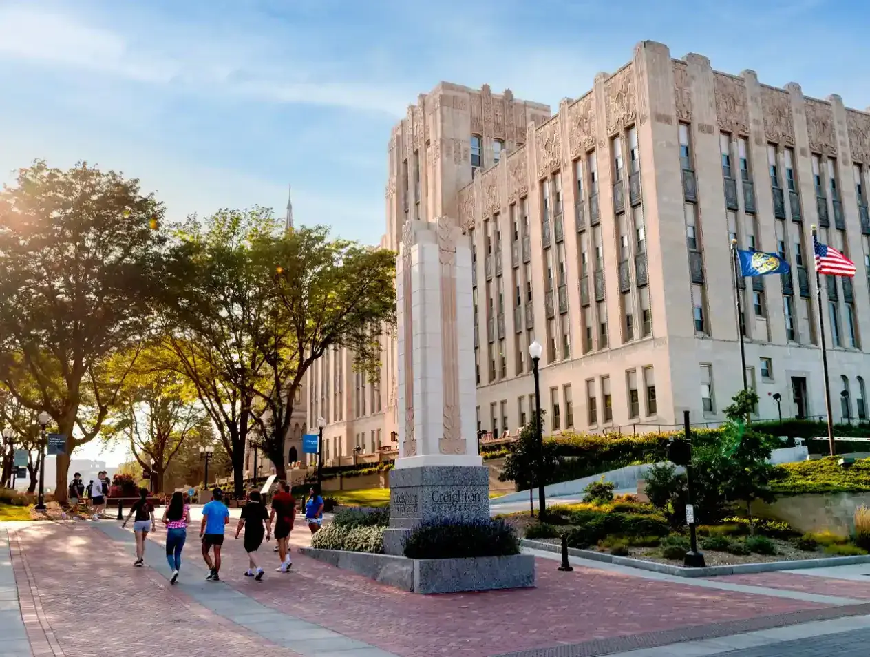 Creighton mall near Creighton Hall.
