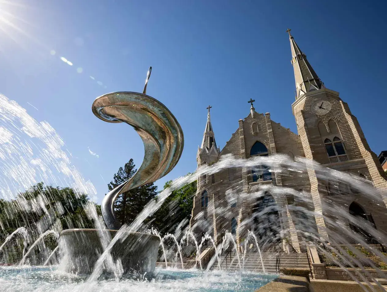Creighton St. John's Church fountain