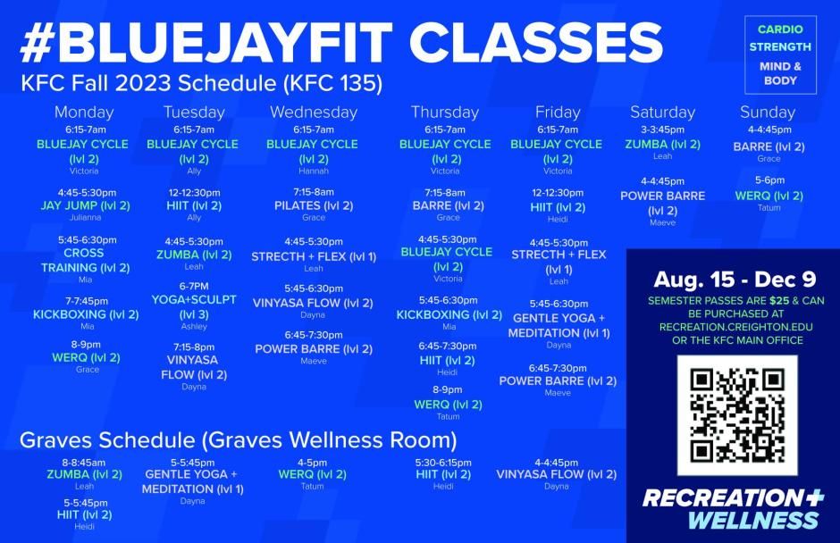 Bluejay Fit Class Schedule