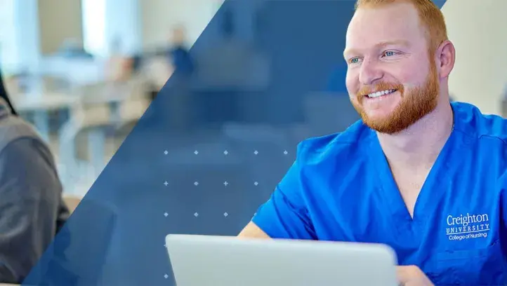 Young man at computer