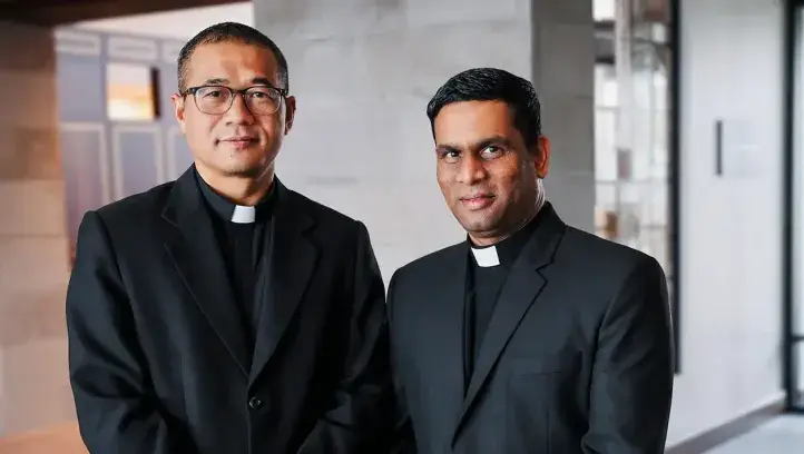 Jesuits Rev. George Meze, SJ, and Rev. Elvin Cardoso, SJ