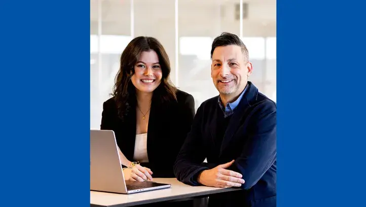 Mary Margaret Mellen and Nathan Preheim at the Heider College of Business at Creighton University