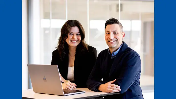Nathan Preheim and Mary Margaret Mellen at the Heider College of Business Creighton