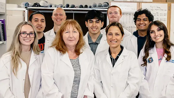 Annemarie Shibata with student scientists