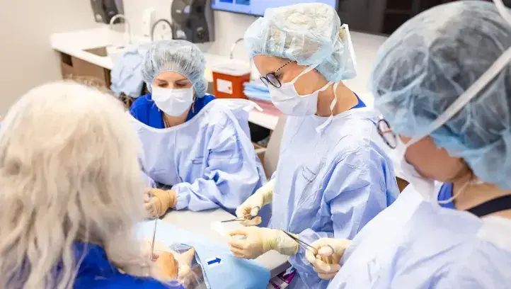 Nurses in surgery setting