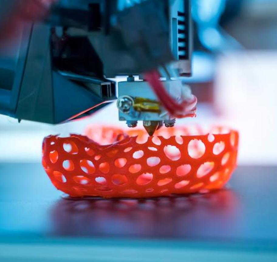 3D printer printing a form