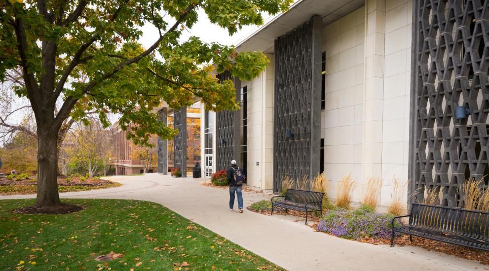 Reinert Alumni library exterior south side