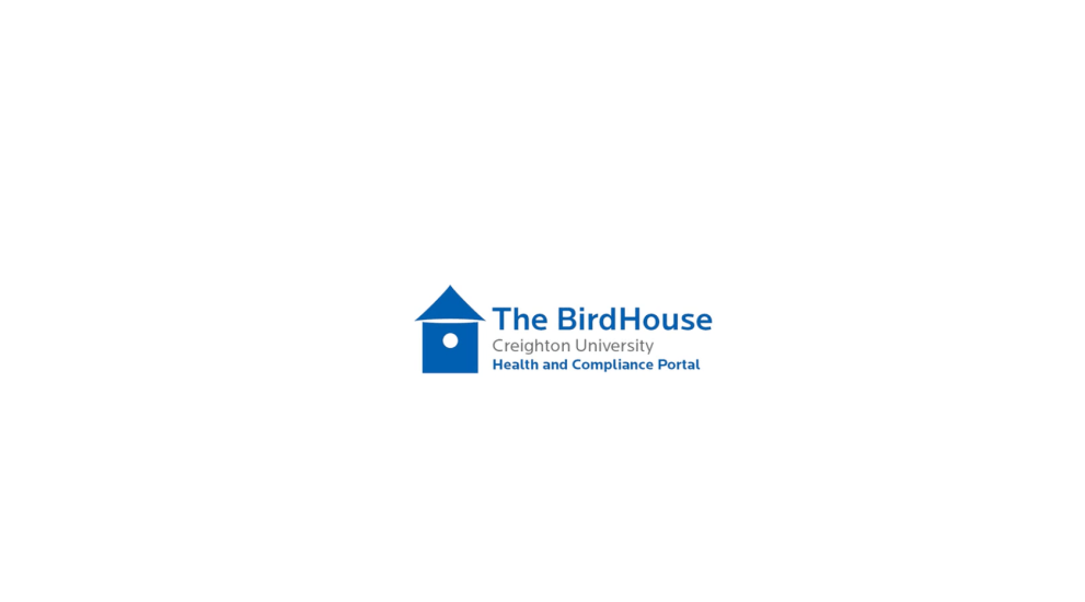 White Screen with birdhouse logo
