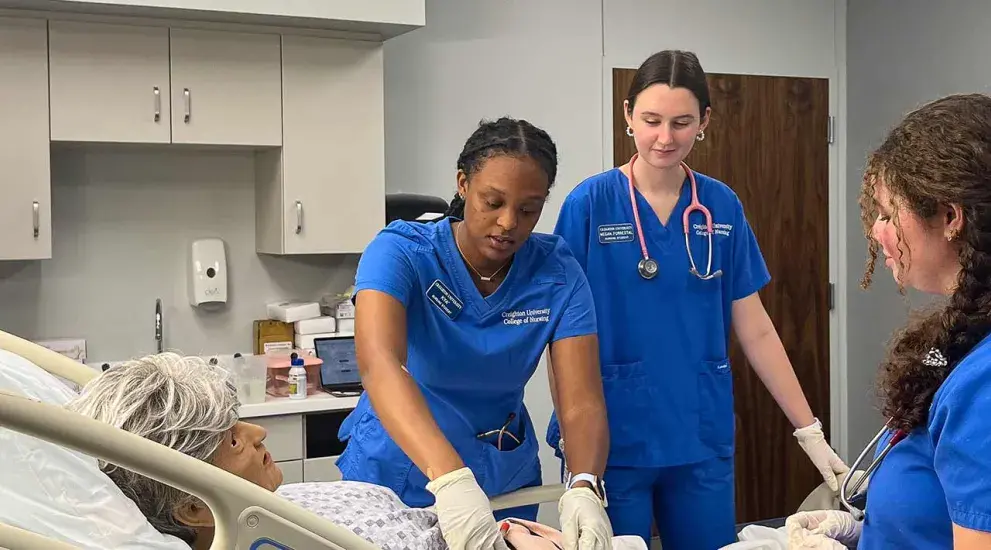 Creighton College of Nursing students