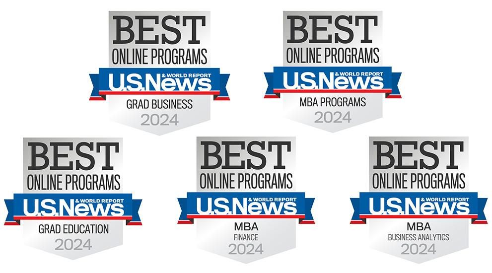 US News badges for Grad Education, MBA Programs and Grad Business