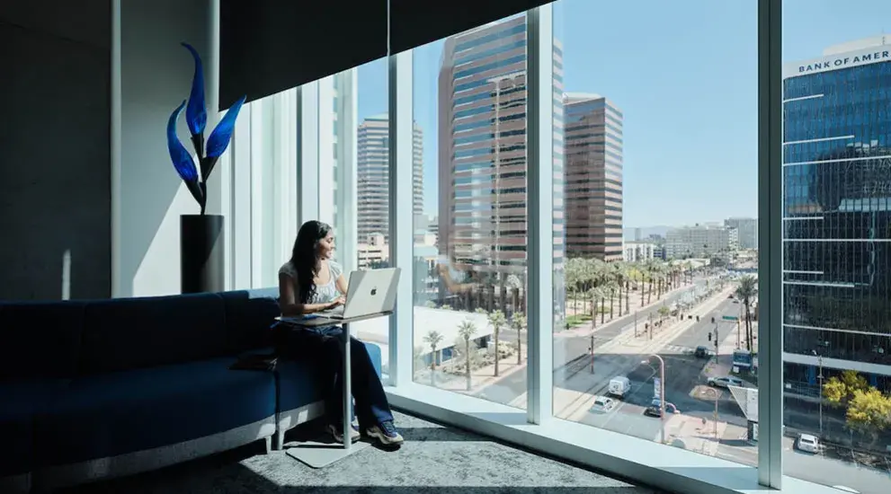 View of Phoenix city from Creighton University building.