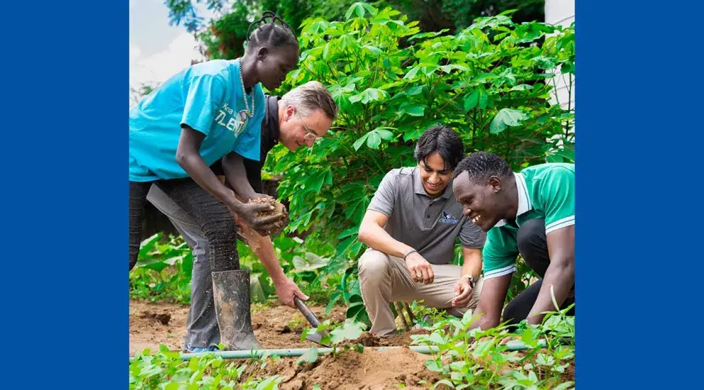 Creighton president in Africa
