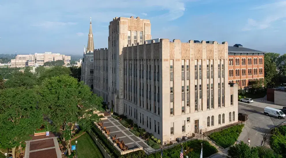 Creighton Hall exterior on sunny day